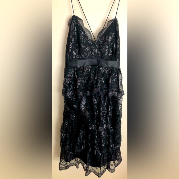 EXPRESS Black Lacy Cocktail Evening Dress  Size 6 - Picture 1 of 2